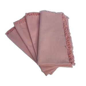 The Linen Center Cloth Napkins Set of 4 NEW Table Textiles Decor Pink VTG